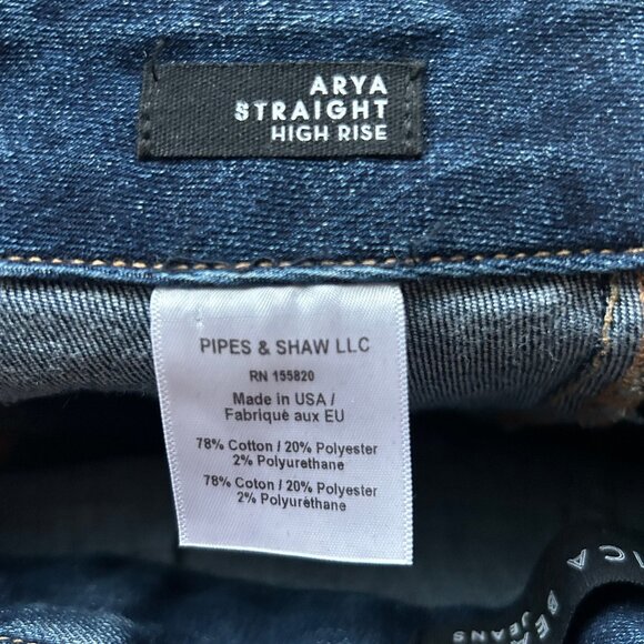 Veronica Beard Arya High Rise Straight Jeans Bright Blue Denim Women's Size 27 - Picture 5 of 9